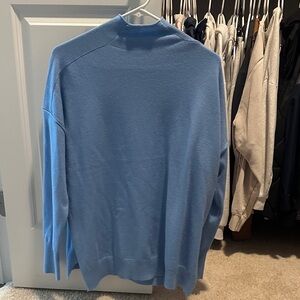Women’s Blue Mock Neck Sweater